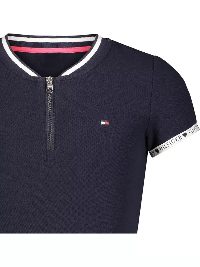 Платье с молнией до четверти для девочек Tommy Hilfiger — изображение 2 из 3, темно-синий