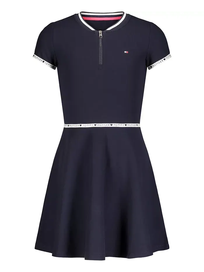 Платье с молнией до четверти для девочек Tommy Hilfiger — изображение 3 из 3, темно-синий