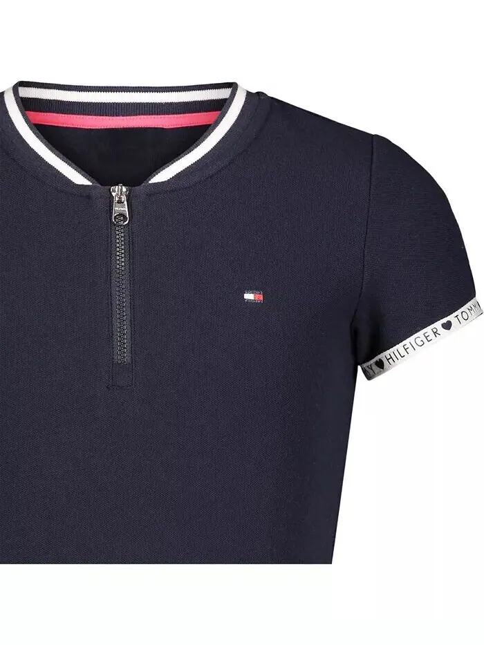 Платье на молнии для маленьких девочек Tommy Hilfiger — изображение 2 из 3, розовый
