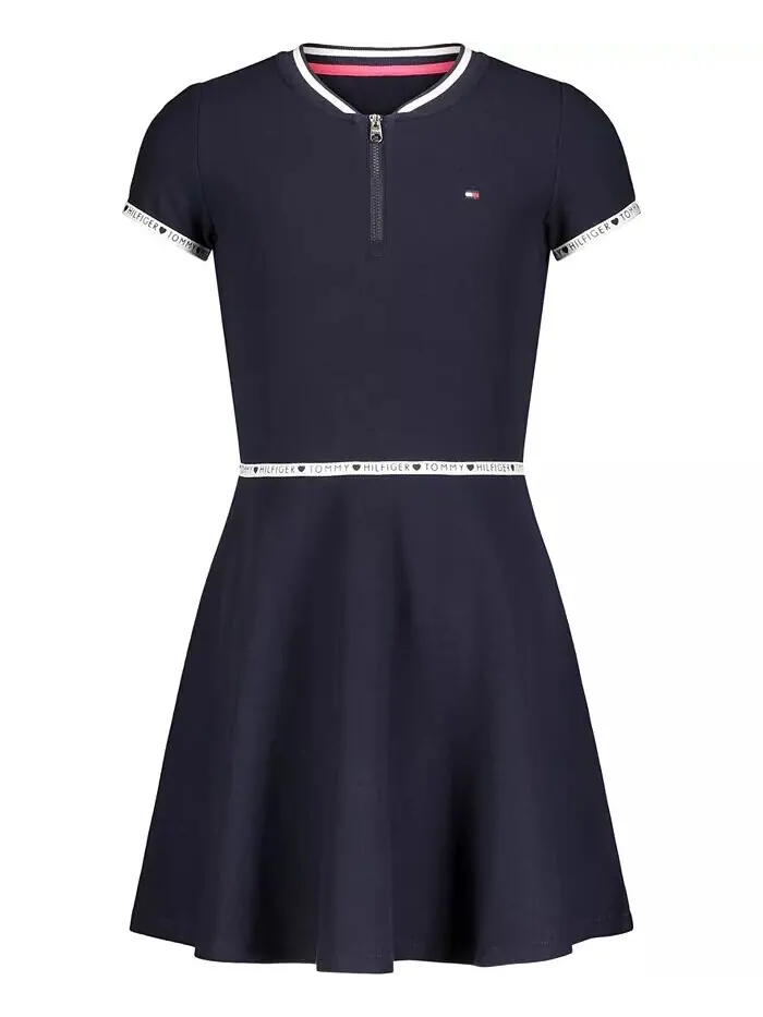 Платье на молнии для маленьких девочек Tommy Hilfiger — изображение 3 из 3, розовый