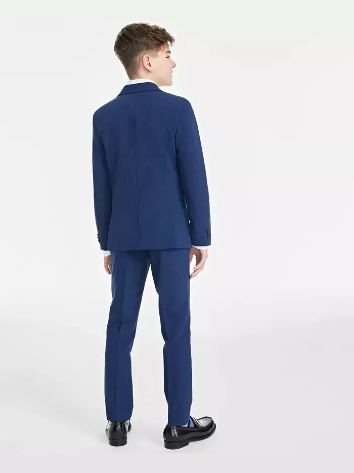 Большие мальчики Solid Slim-Fit костюм Раздельные части Kenneth Cole Reaction — изображение 2 из 3, синий