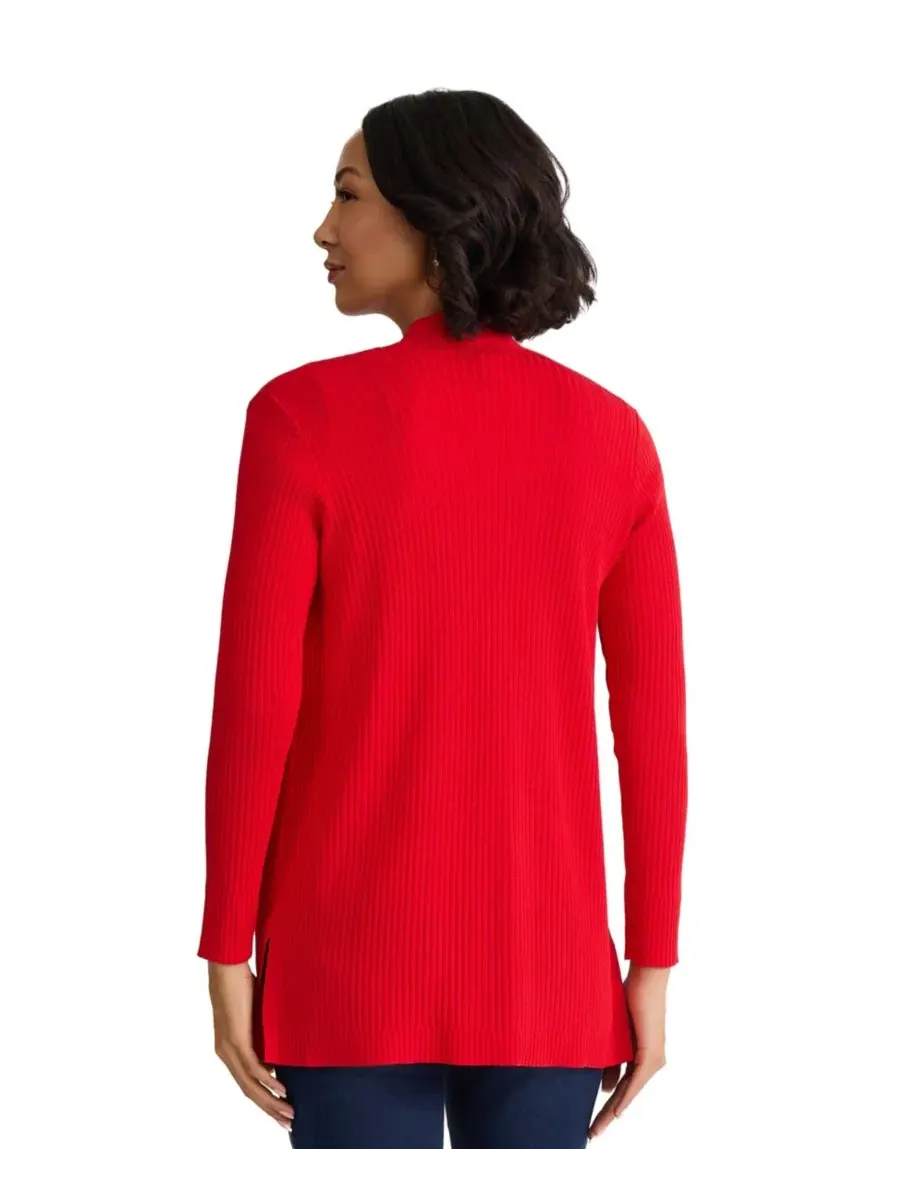 Кардиган с длинным рукавом Sutton Ribbed Jones New York — изображение 4 из 4, красный