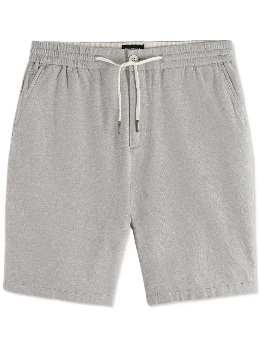 Мужские сезонные шорты из льняной смеси SCOTCH & SODA — изображение 5 из 6, серый