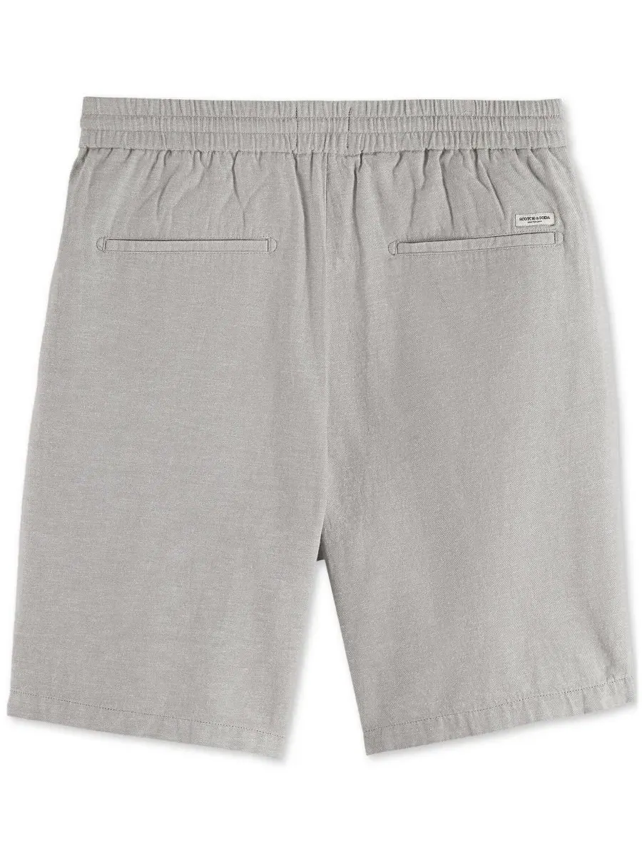 Мужские сезонные шорты из льняной смеси SCOTCH & SODA — изображение 6 из 6, серый