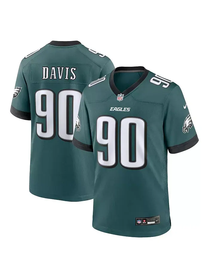 Джерси игровое альтернативное Philadelphia Eagles Jordan Men's Davis Midnight Nike — изображение 1 из 3, зеленый