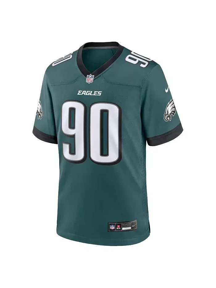 Джерси игровое альтернативное Philadelphia Eagles Jordan Men's Davis Midnight Nike — изображение 3 из 3, зеленый