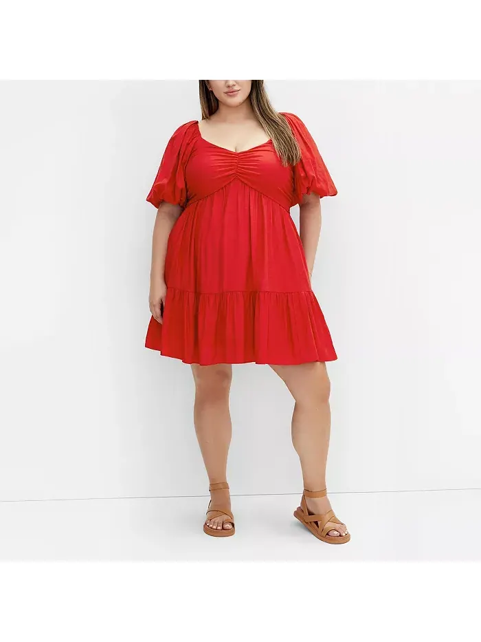 Платье Plus Size Mindy CITY CHIC — изображение 1 из 5, красный