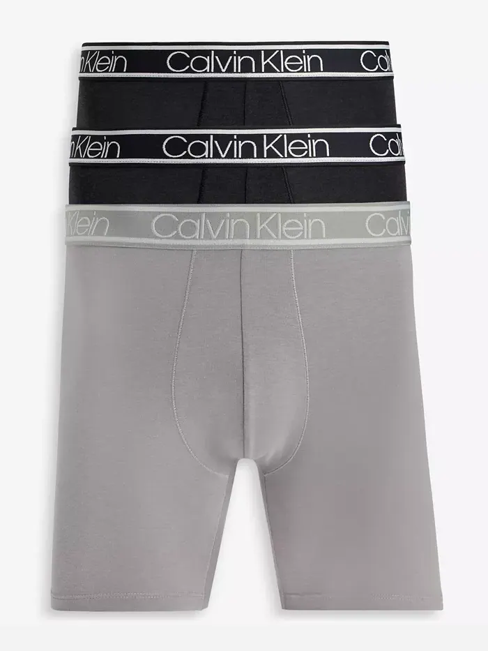 Мужские боксеры с логотипом Comfort, 3 шт Calvin Klein — изображение 1 из 4, черный/серый