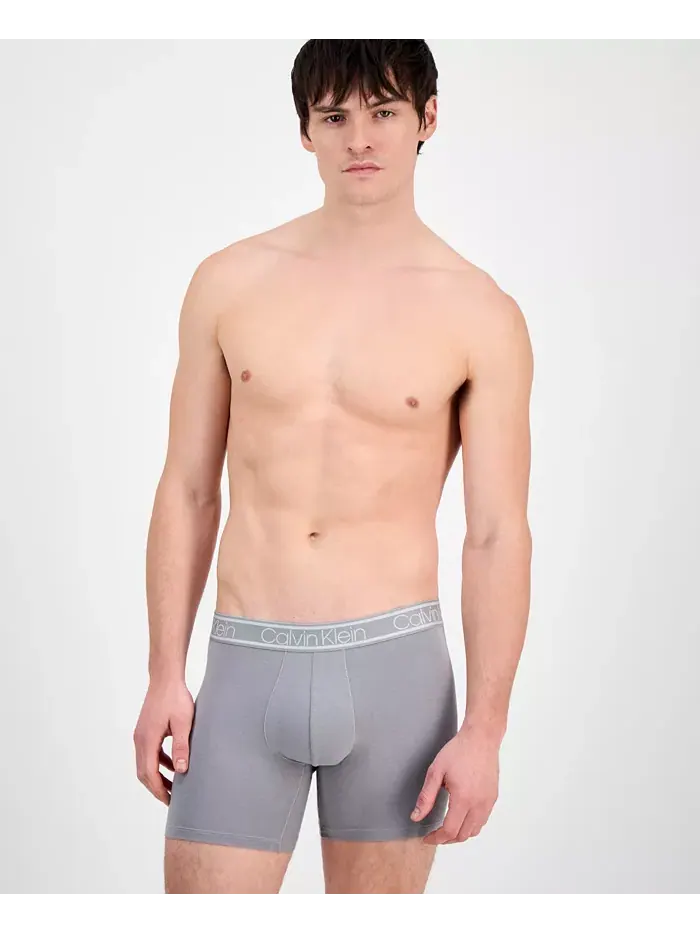 Мужские боксеры с логотипом Comfort, 3 шт Calvin Klein — изображение 2 из 4, черный/серый
