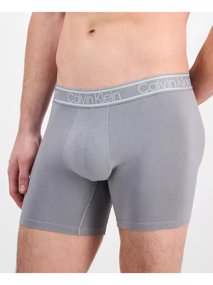 Мужские боксеры с логотипом Comfort, 3 шт Calvin Klein — изображение 3 из 4, черный/серый