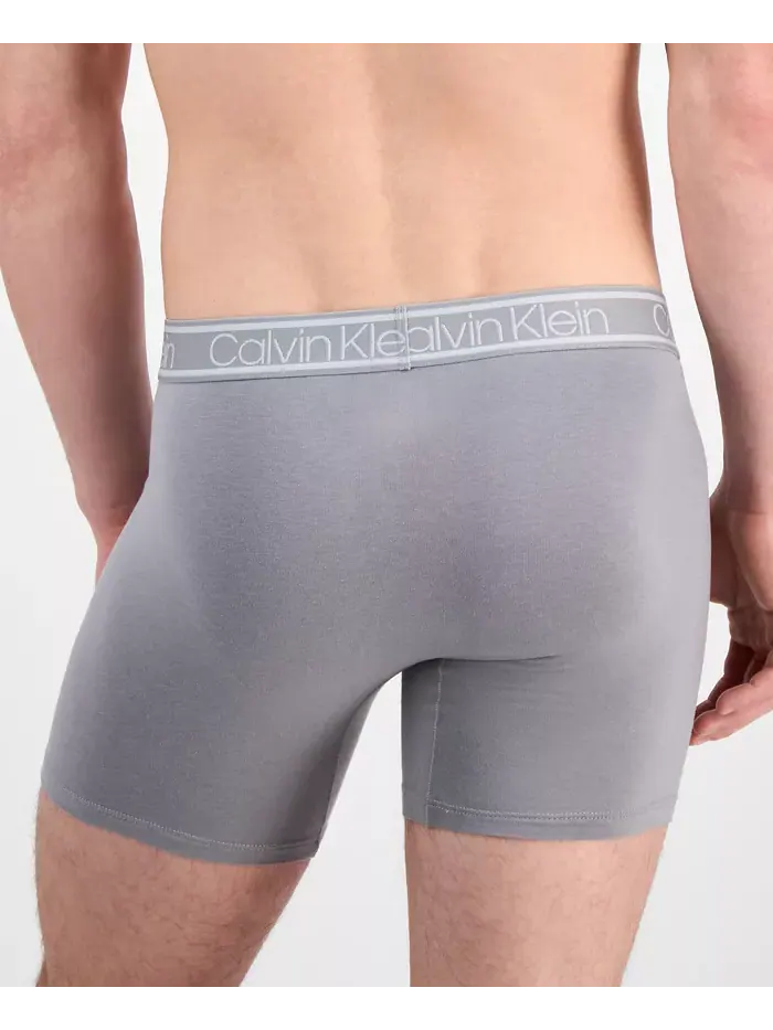 Мужские боксеры с логотипом Comfort, 3 шт Calvin Klein — изображение 4 из 4, черный/серый