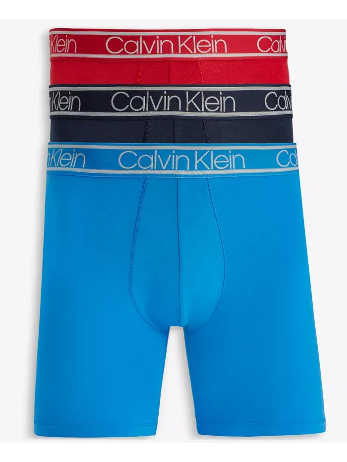 Мужские боксеры с логотипом Comfort, 3 шт Calvin Klein — изображение 1 из 4, синий