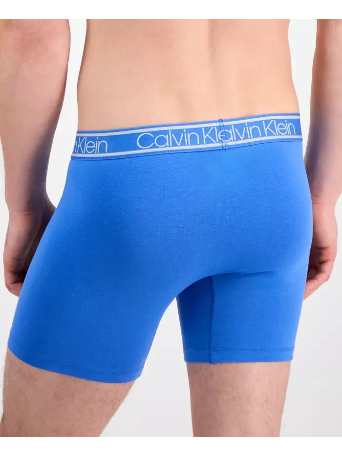 Мужские боксеры с логотипом Comfort, 3 шт Calvin Klein — изображение 4 из 4, синий