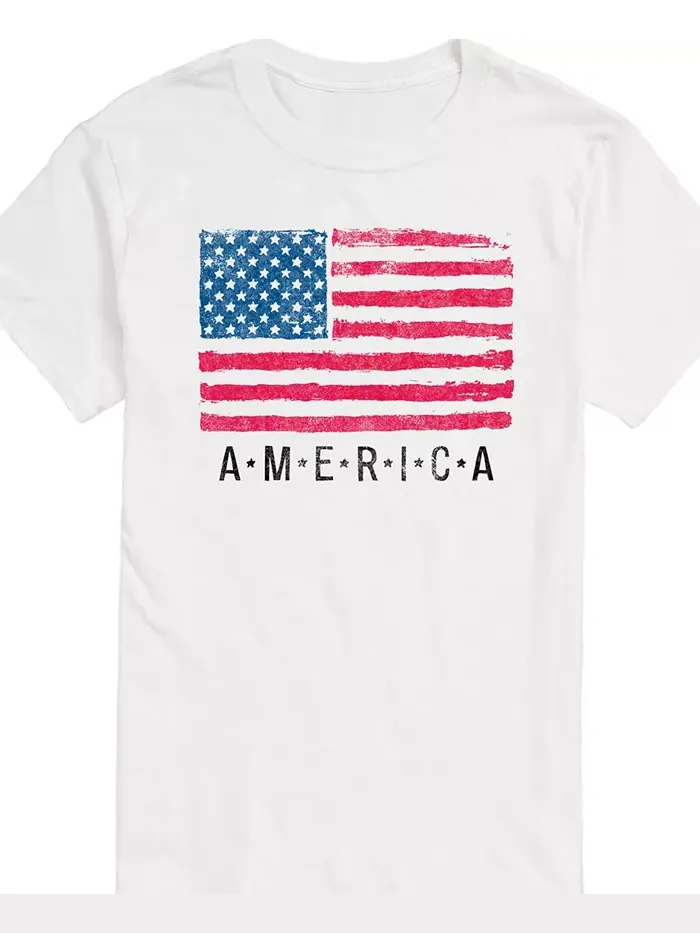Мужская футболка с коротким рукавом American Flag AIRWAVES — изображение 2 из 3, белый
