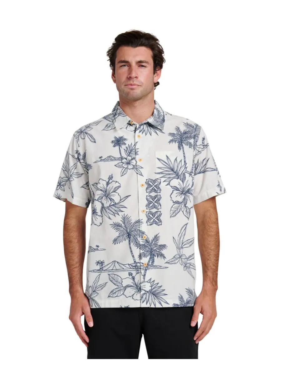 Мужская футболка Quiksilver Scenic Drive Quiksilver Waterman — изображение 1 из 3, белый/синий