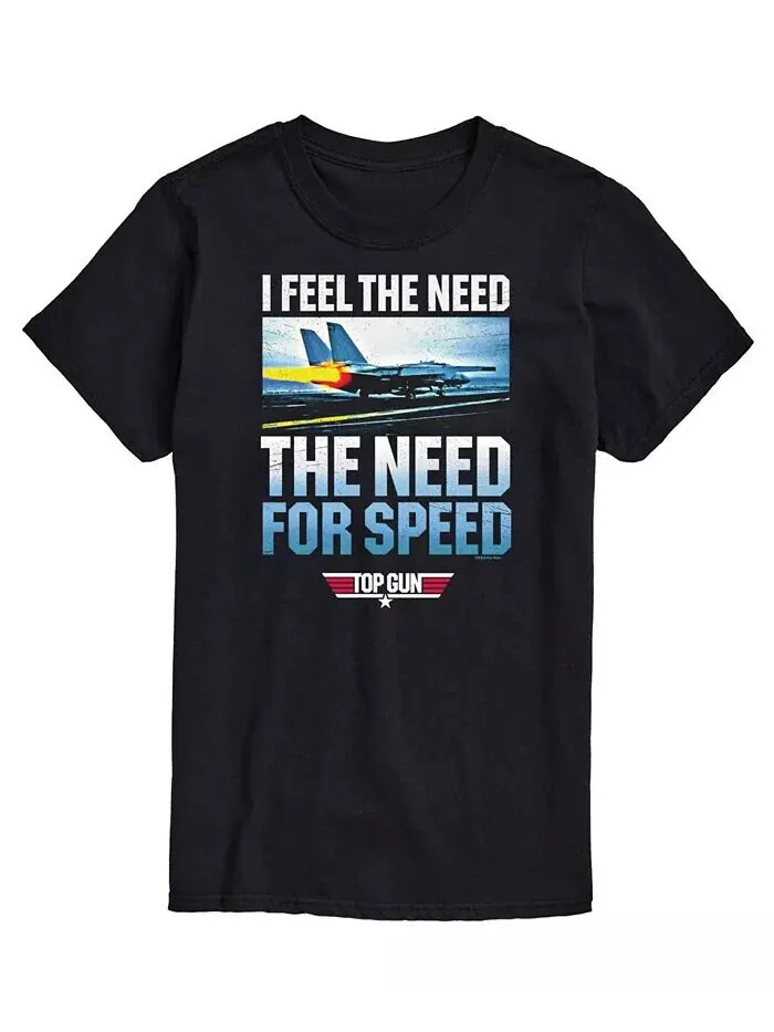 Мужская футболка с принтом Top Gun Need For Speed AIRWAVES — изображение 1 из 2, черный
