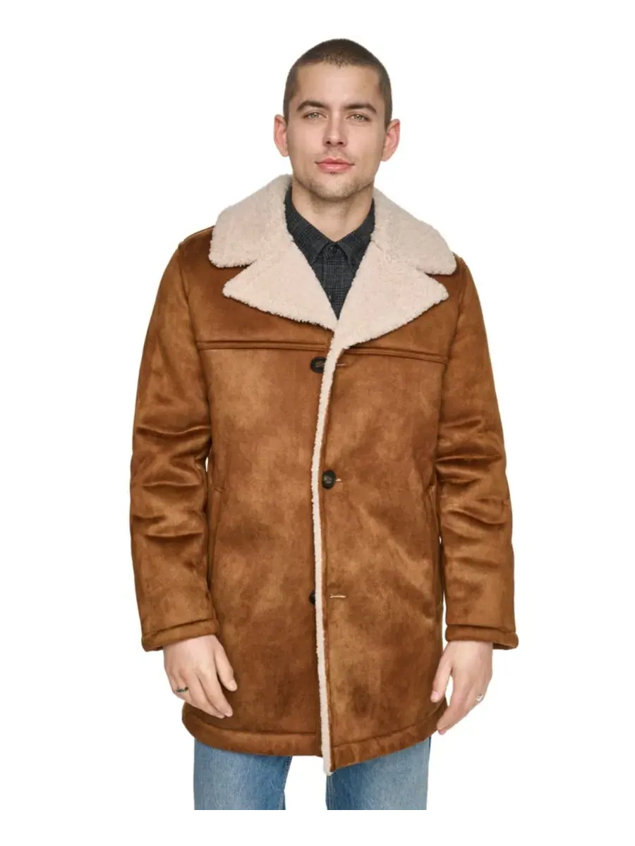 Пальто-косуха из искусственного меха с воротником-шалью Levi's