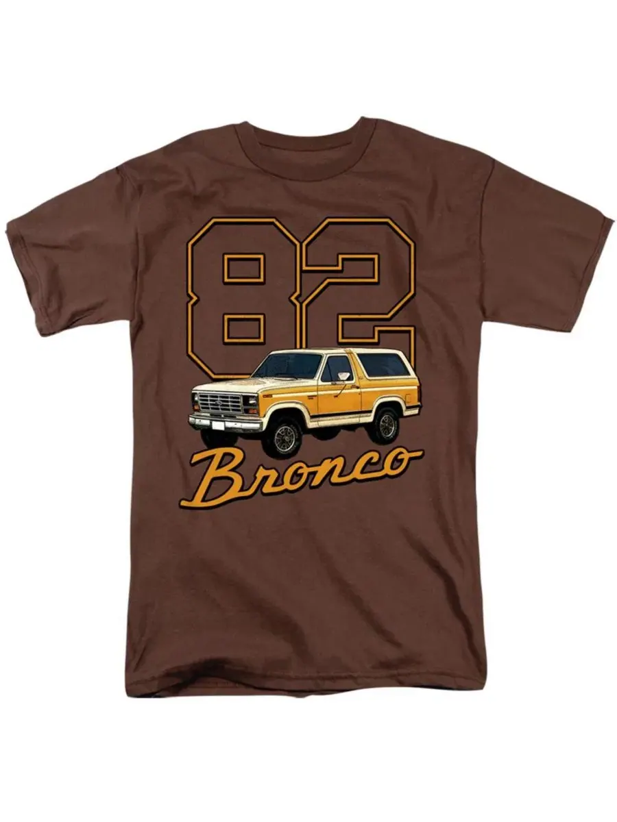 Футболка с принтом Ford Bronco 82 Logovision — изображение 1 из 3, коричневый