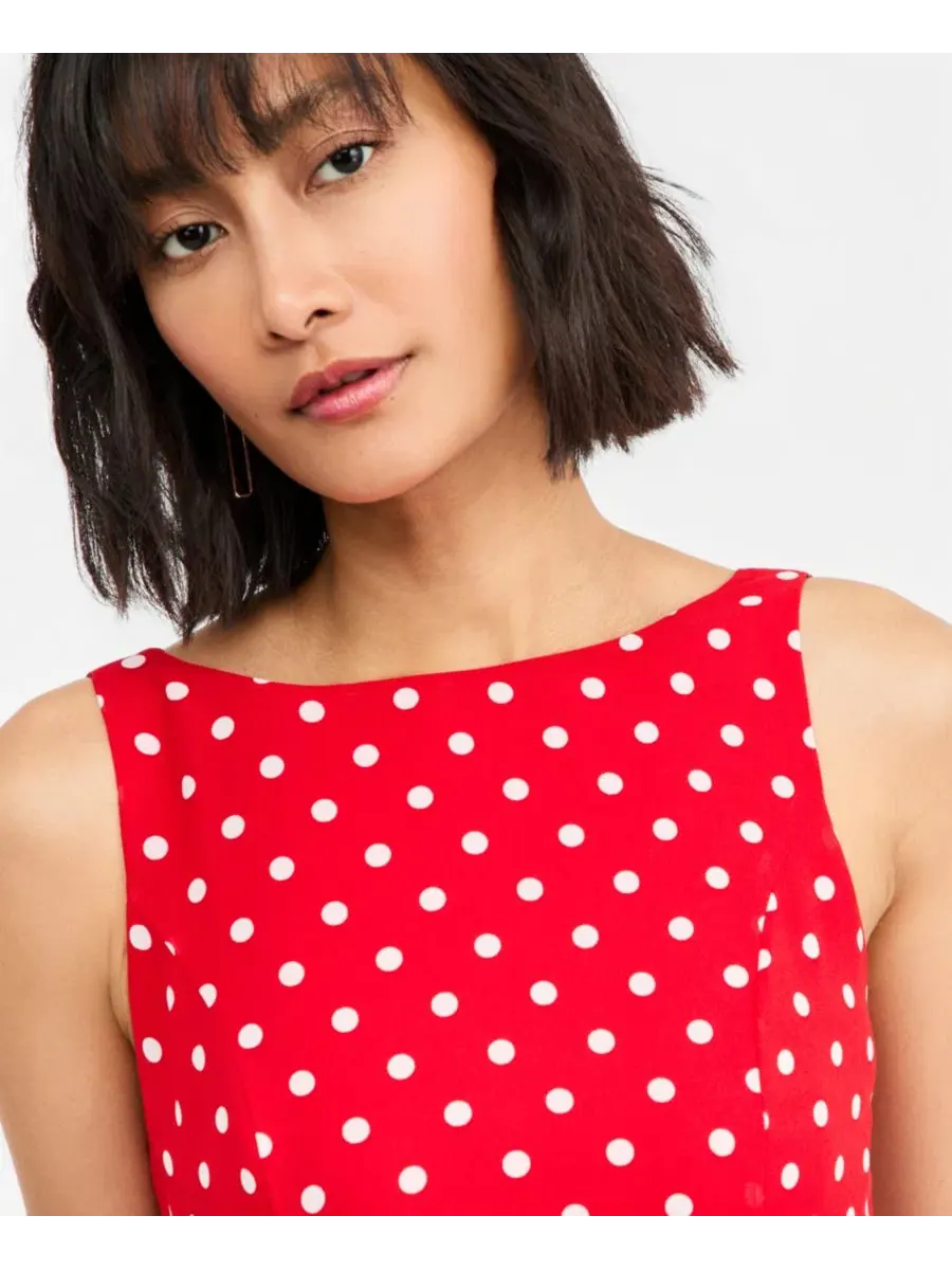 Платье миди с завышенной талией, модель Drop-Waist Midi Dress On 34th — изображение 3 из 7, красный