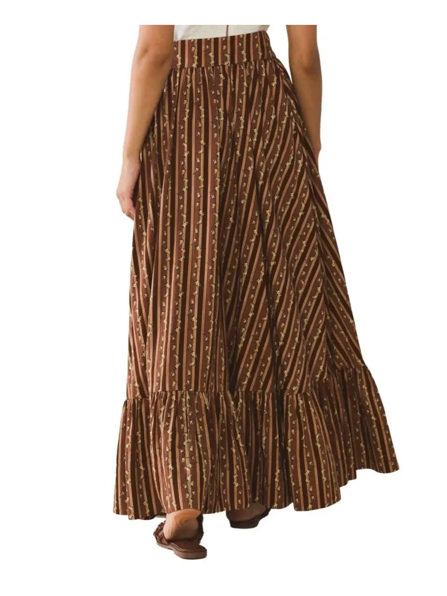 Юбка макси Joanie Skirt Eddy — изображение 2 из 3, коричневый