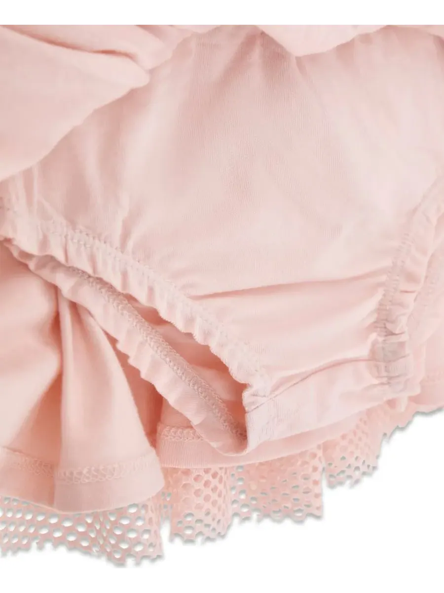 Детский комплект для девочек: футболка с коротким рукавом и юбка GUESS — изображение 3 из 4, белый/розовый