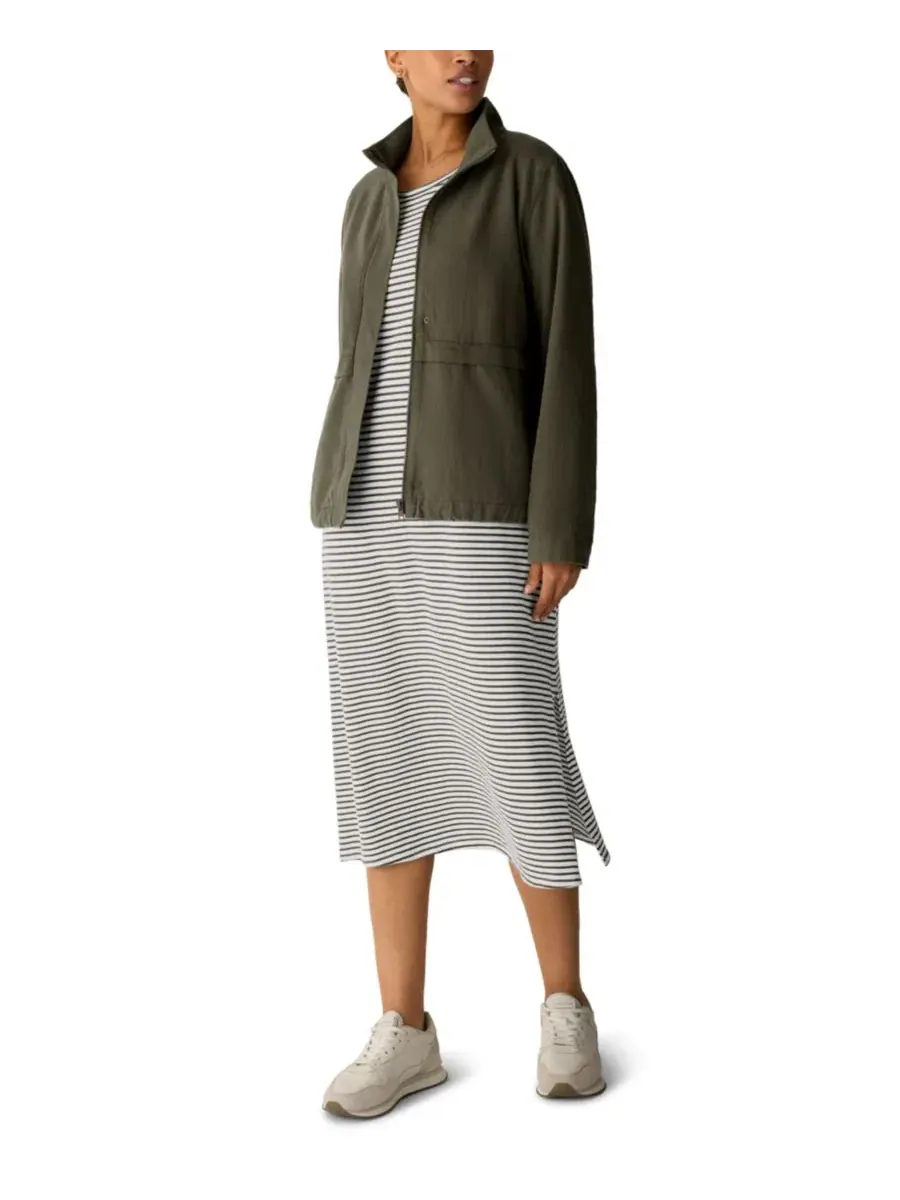 Платье миди с коротким рукавом Eileen Fisher — изображение 2 из 4, оливковый