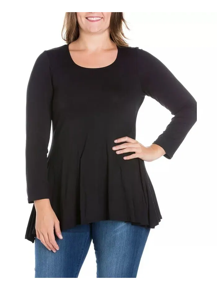 Женская туника больших размеров Poised Swing Top 24seven Comfort Apparel