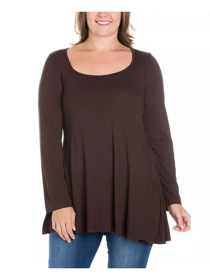 Женская туника больших размеров Poised Swing Top 24seven Comfort Apparel