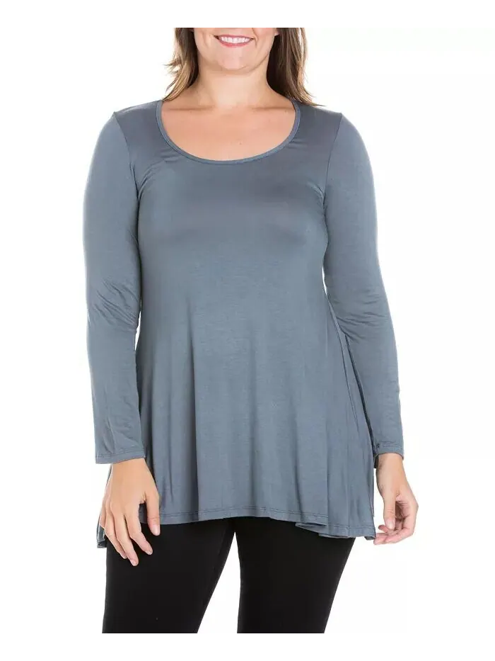 Женская туника больших размеров Poised Swing Top 24seven Comfort Apparel