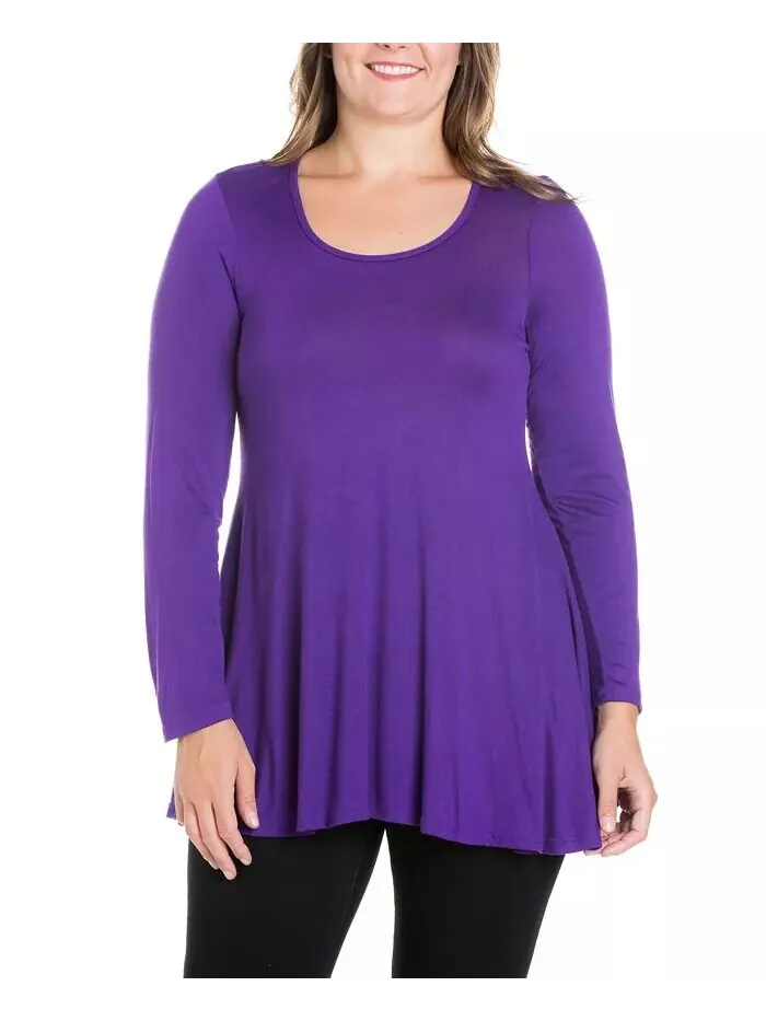 Женская туника больших размеров Poised Swing Top 24seven Comfort Apparel