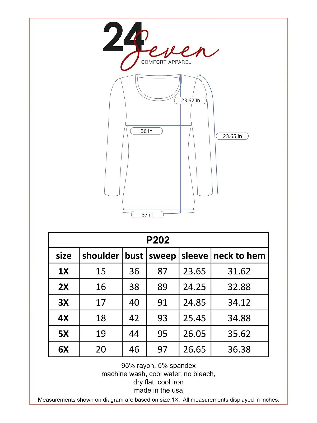 Женский топ-туника больших размеров с открытой спиной 24seven Comfort Apparel — изображение 4 из 6, красный
