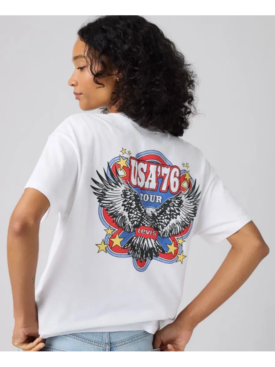 Футболка с принтом Americana Anyday Levi's — изображение 3 из 4, белый