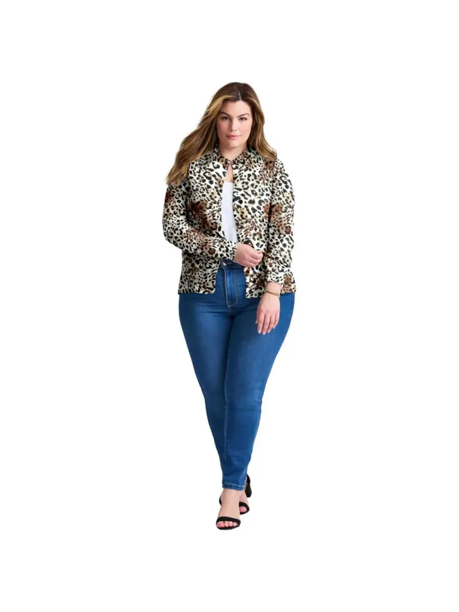 Женский кардиган Signature Fine Gauge AVENUE, Neutral Tie Dye Animal — изображение 1 из 3