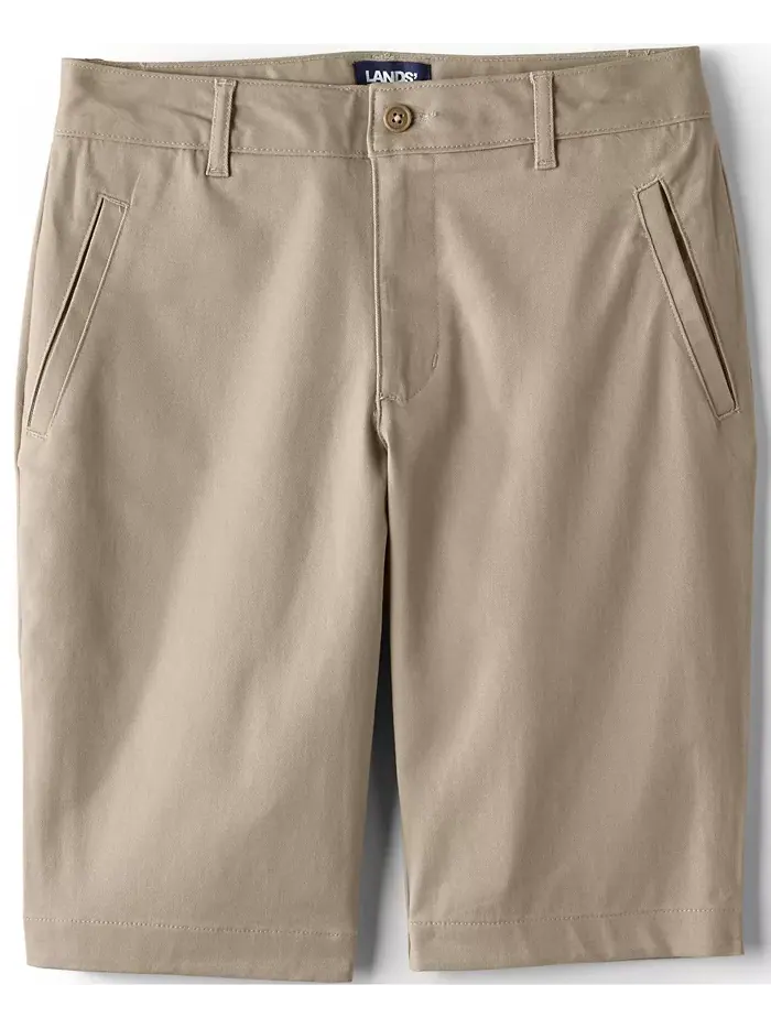 Женские эластичные шорты-бермуды Chino Lands' End — изображение 3 из 3, хаки