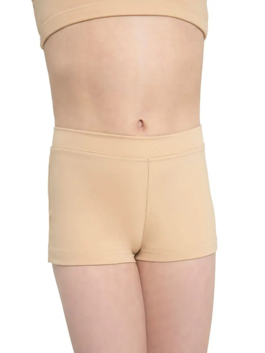 Короткие шорты с низкой посадкой для девушек Capezio — изображение 1 из 4, нудовый