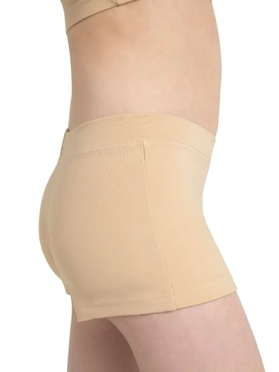 Короткие шорты с низкой посадкой для девушек Capezio — изображение 2 из 4, нудовый