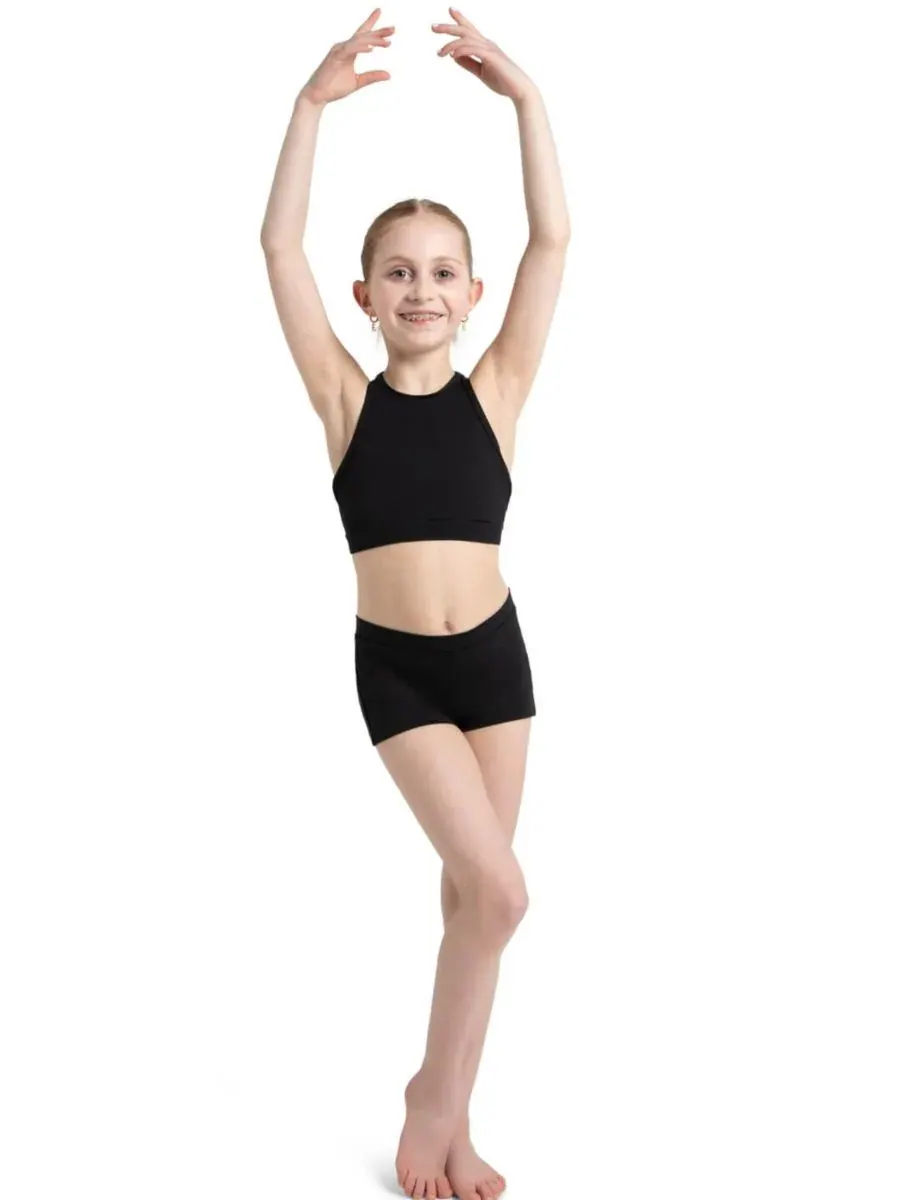 Короткие шорты с низкой посадкой для девушек Capezio — изображение 2 из 4, черный