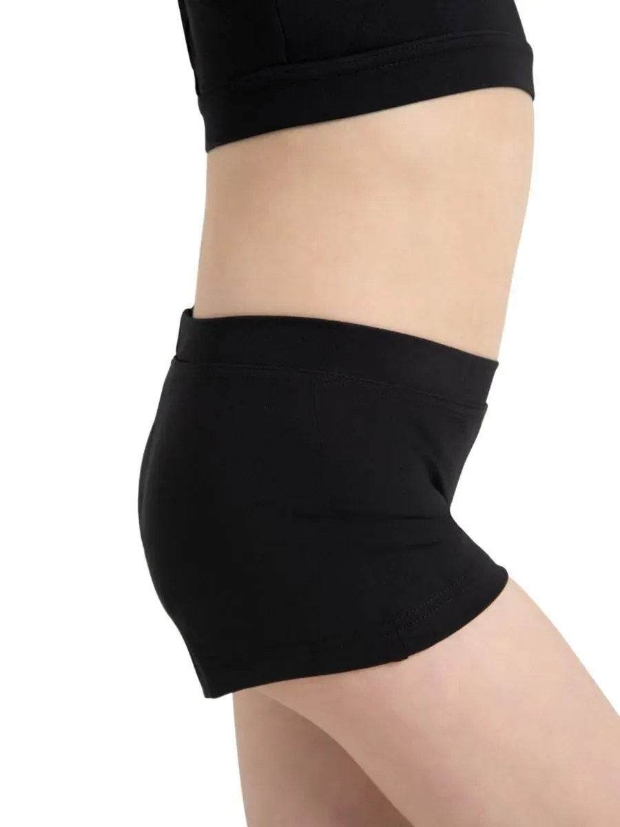 Короткие шорты с низкой посадкой для девушек Capezio — изображение 3 из 4, черный