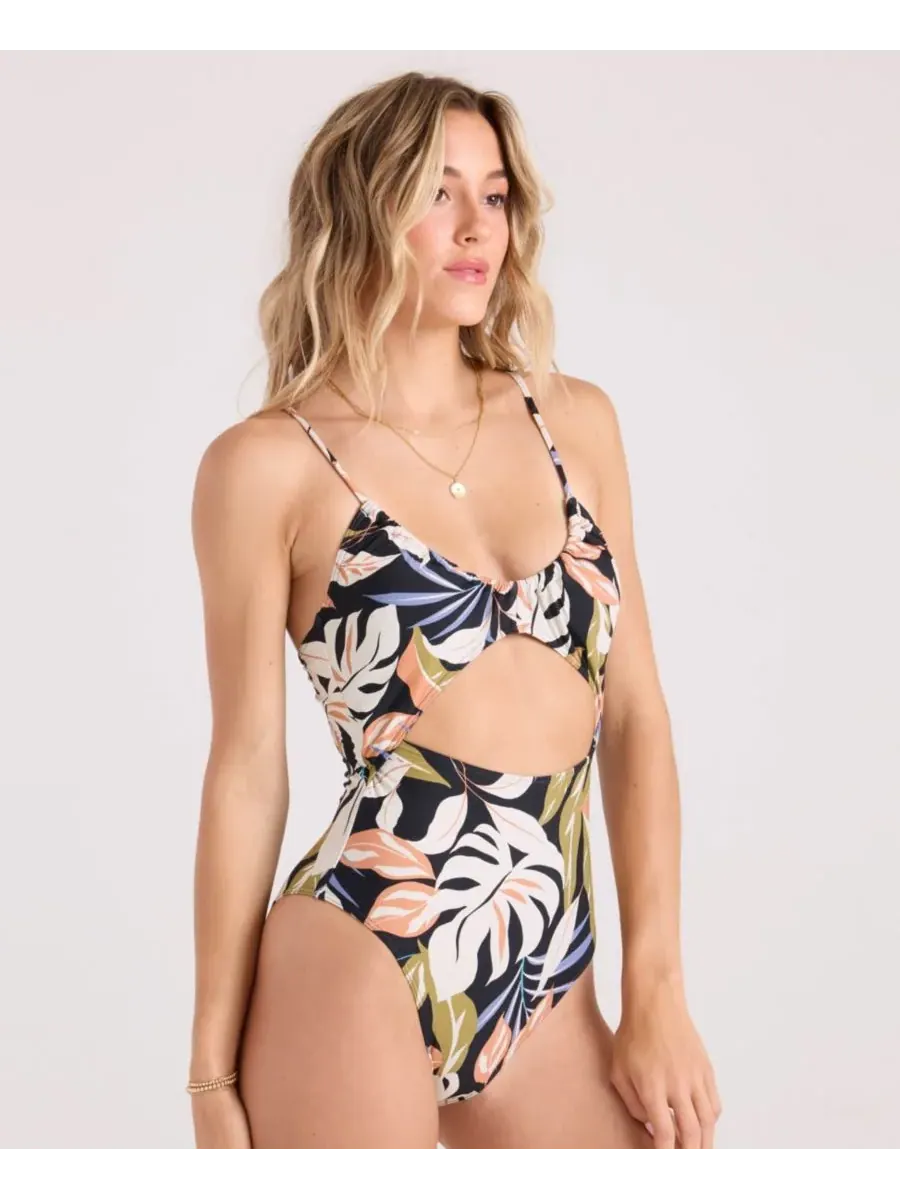 Женский слитный купальник Distant Tropic с вырезом-лодочкой Volcom — изображение 1 из 4, черный мульти