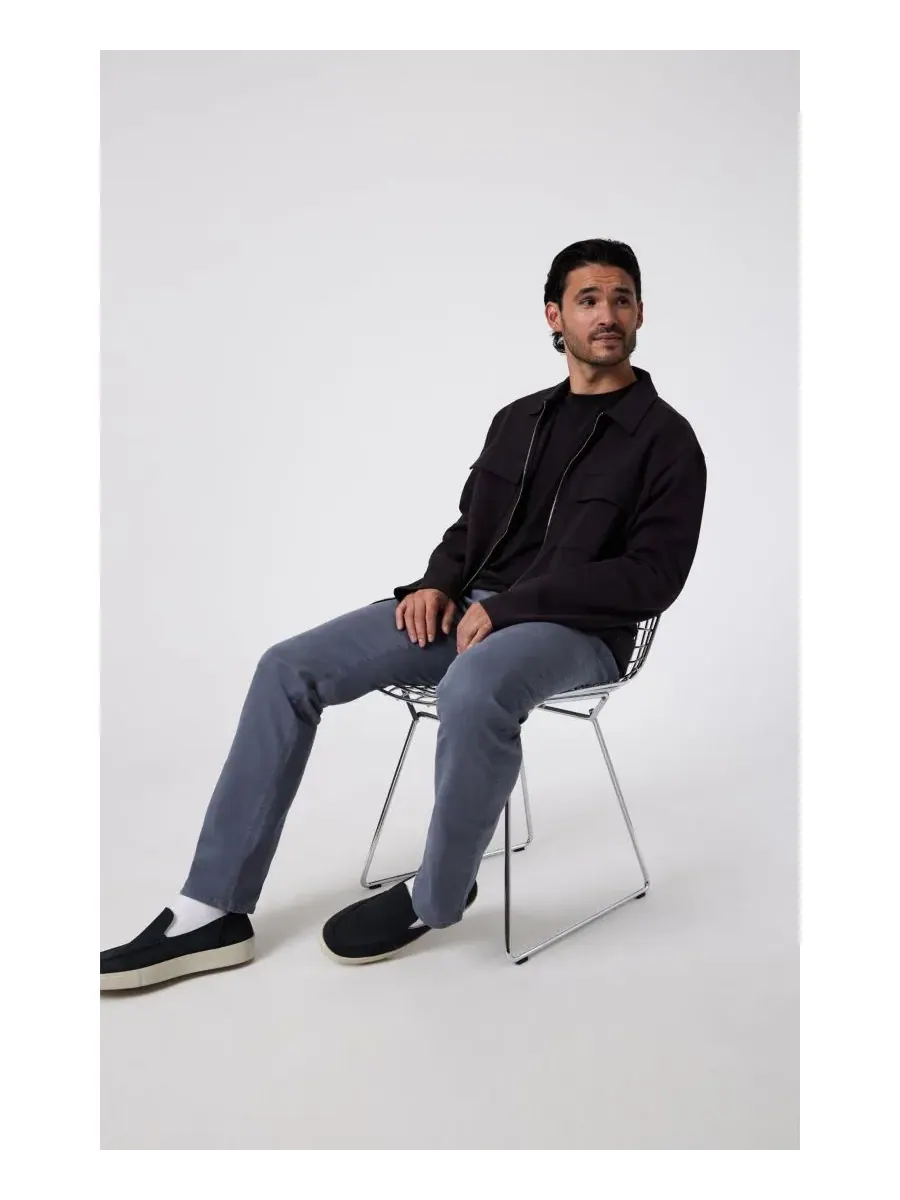 Mavi Jeans Мужские повседневные брюки Zach прямого кроя из саржи песочного цвета — изображение 5 из 6, синий