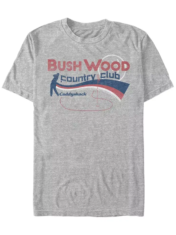 Мужская футболка с коротким рукавом Caddyshack Bushwood Club Line Fifth Sun — изображение 1 из 1, серый