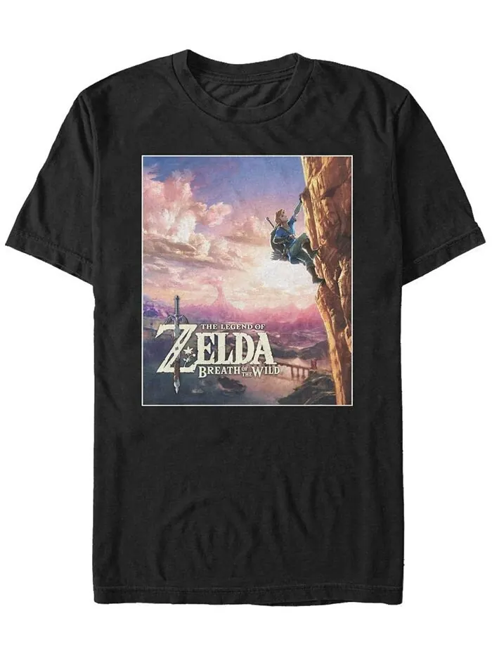 Мужская футболка Nintendo Legend of Zelda Link для скалолазания с короткими рукавами Fifth Sun — изображение 1 из 1, черный