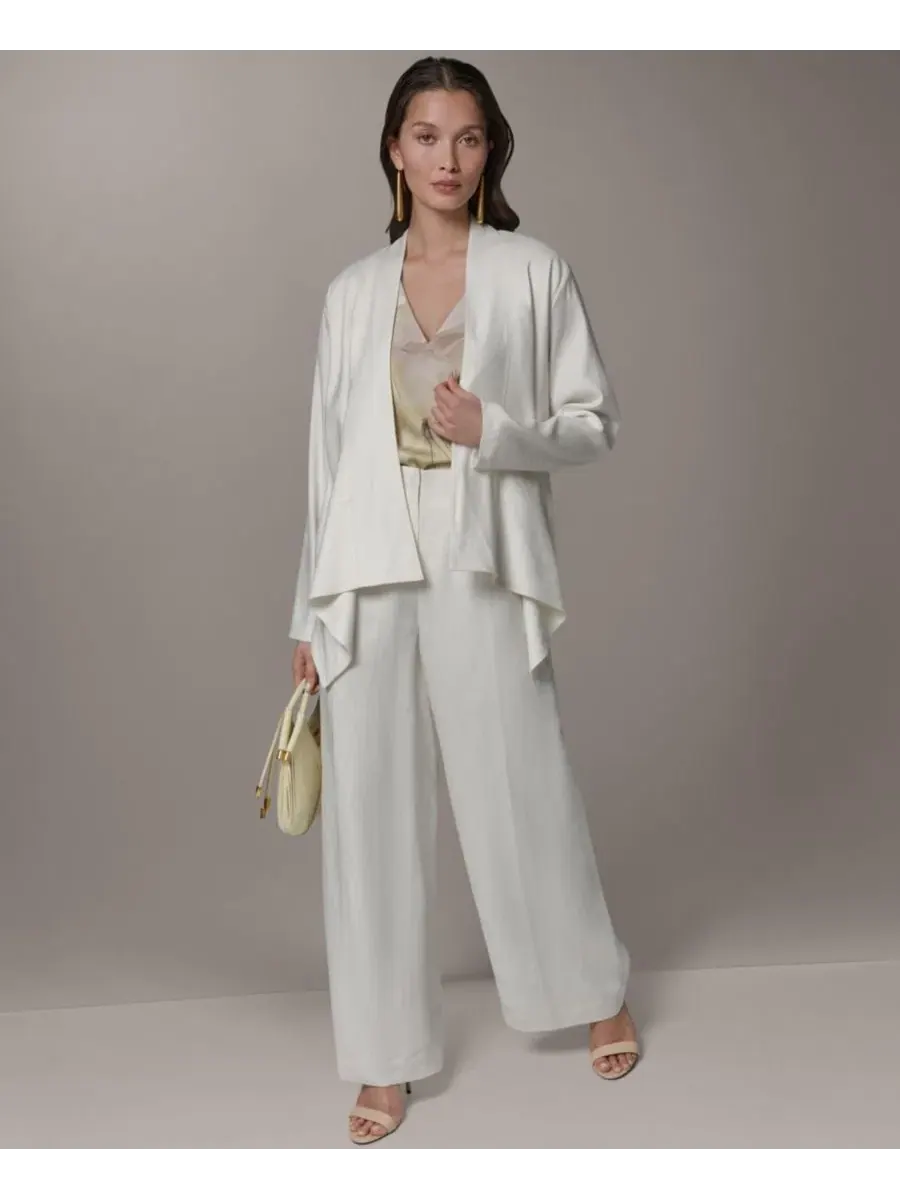 Женский жакет с драпировкой спереди Donna Karan New York — изображение 8 из 8, бежевый