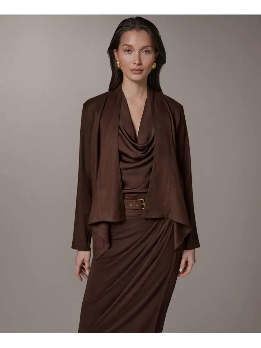 Женский жакет с драпировкой спереди Donna Karan New York — изображение 1 из 7
