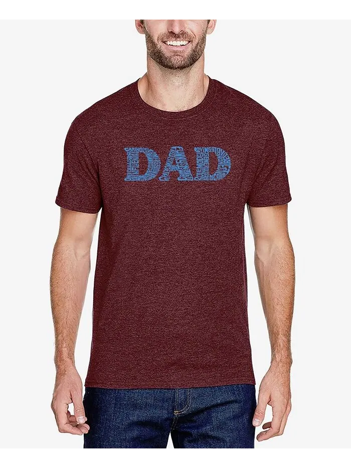 Мужская футболка Premium Blend Dad Word Art с короткими рукавами LA Pop Art — изображение 4 из 5, черный