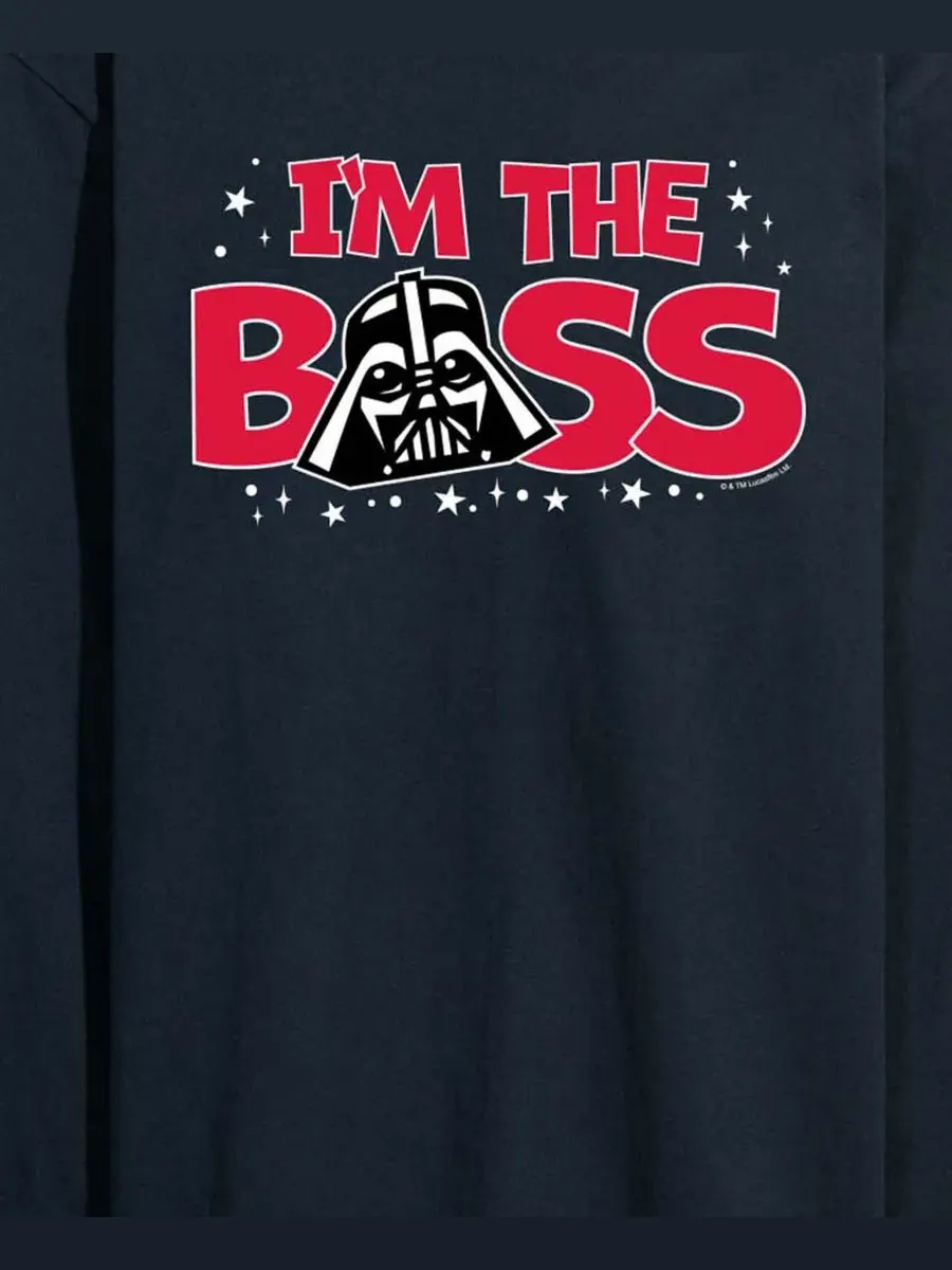 Мужская футболка с длинными рукавами Star Wars Vader I'm The Boss с графическим принтом Airwaves — изображение 3 из 3