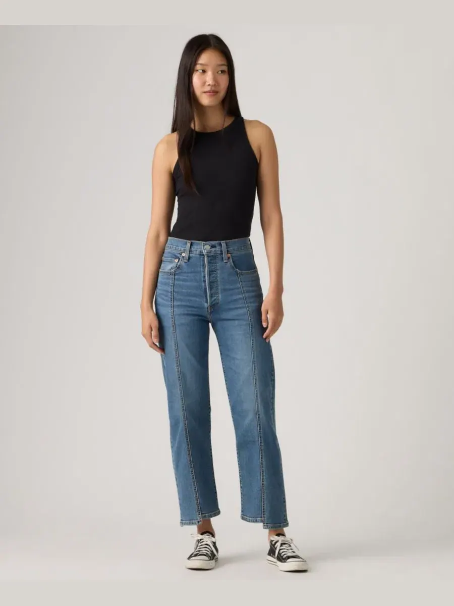 Женские джинсы прямого кроя с высокой посадкой и швом в области ребер Levi'S