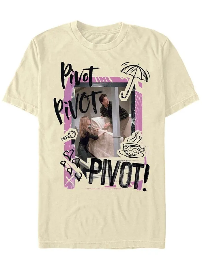 Мужская футболка Friends Pivot Doodle с короткими рукавами Fifth Sun — изображение 1 из 1, прозрачный