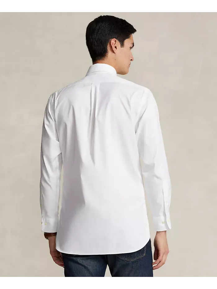 Мужская хлопковая рубашка Purepress Oxford Polo Ralph Lauren — изображение 2 из 5, белый