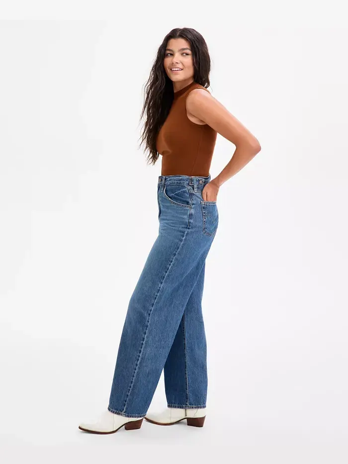 Женские мешковатые джинсы с затягивающейся талией, легкие Levi's — изображение 5 из 5